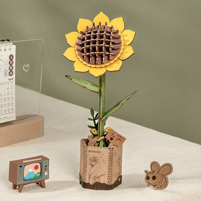 Rowood DIY Wooden Flower Bouquet 3D Wooden Puzzle