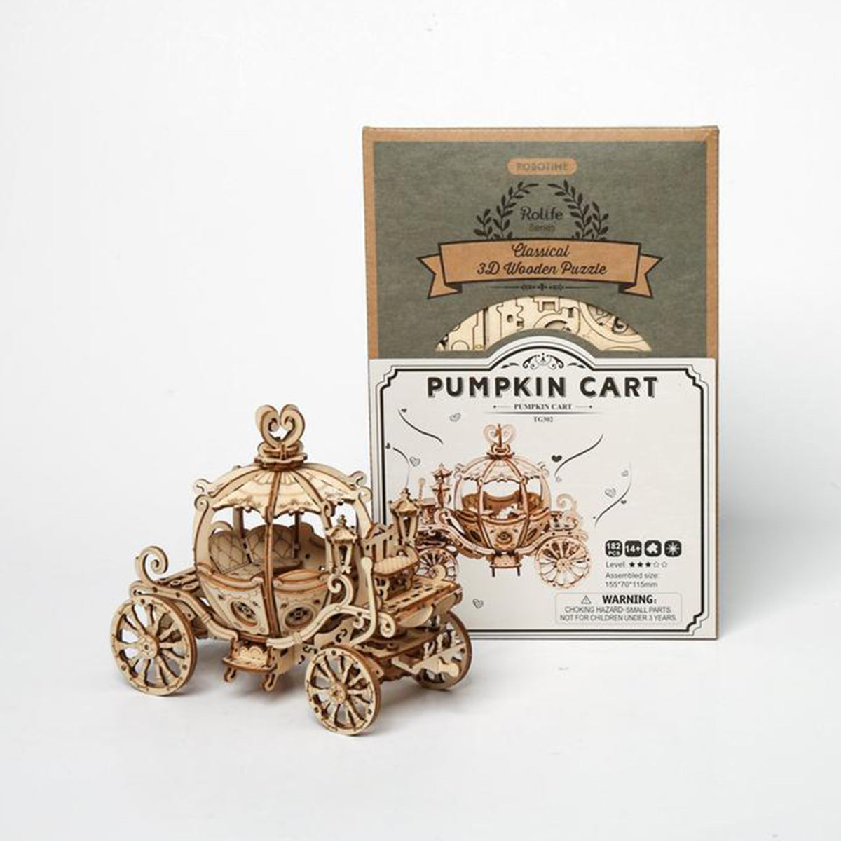 Rolife Pumpkin Carriage 3D Wooden Puzzle TG302