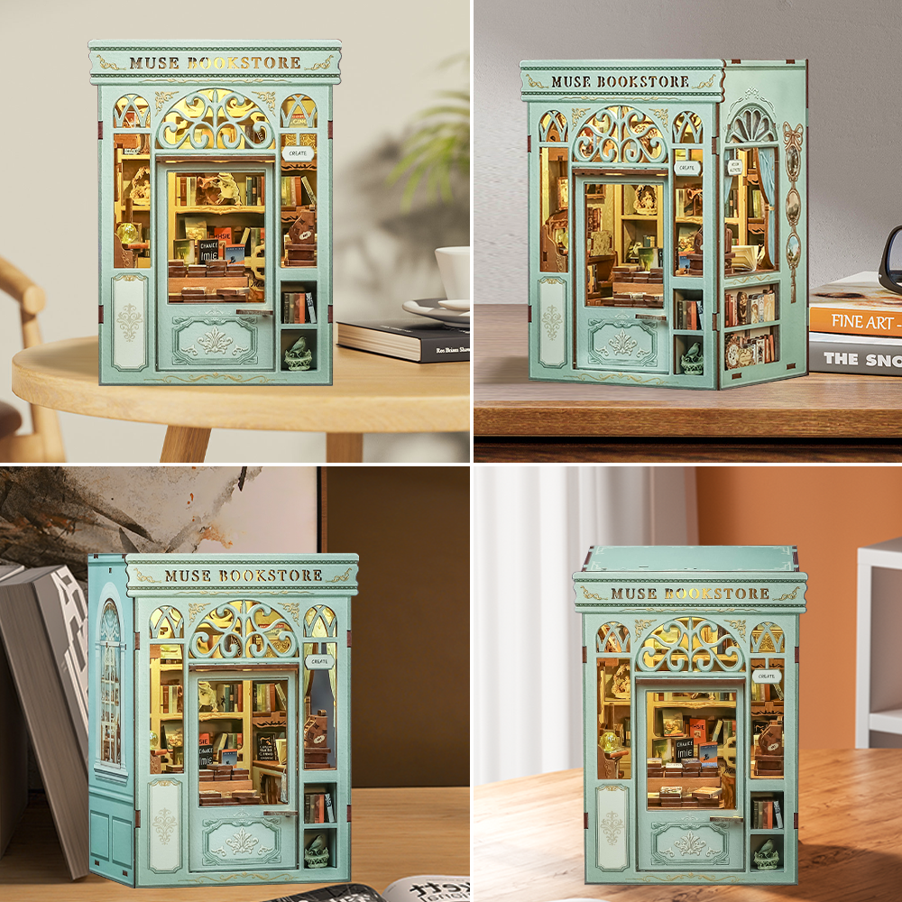 PUZZLESBEST DIY Book Nook Kit | Muse Bookstore