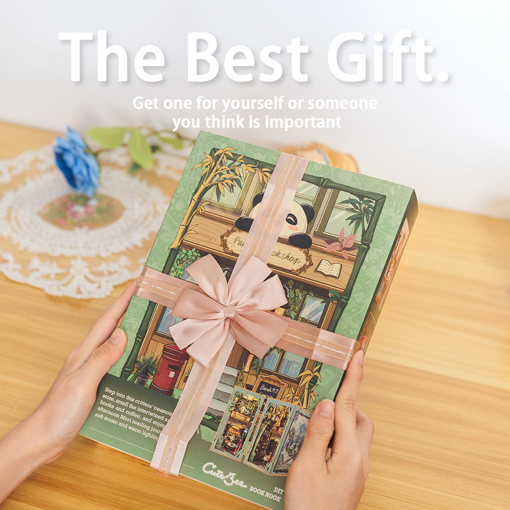 PUZZLESBEST DIY Book Nook Kit (Panda Bookshop)