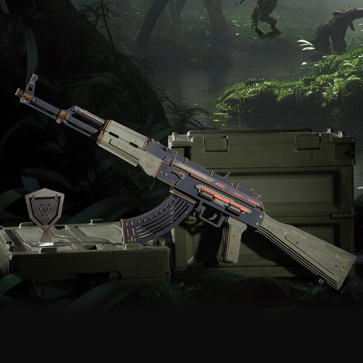 AK-47 Assault Rifle - Toy Gun Model 3D Wooden Puzzle