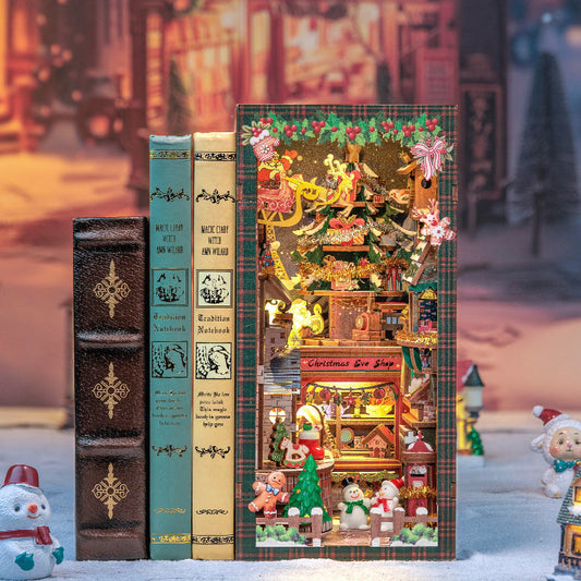 PUZZLESBEST DIY Book Nook Kit | Christmas Wish Store