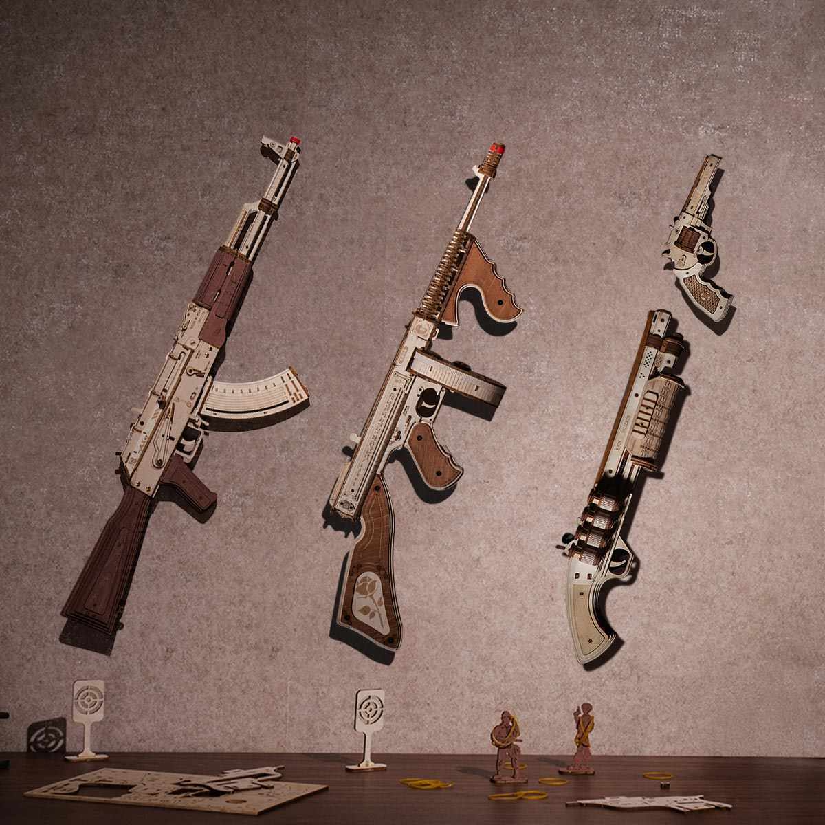 AK-47 Assault Rifle - Toy Gun Model 3D Wooden Puzzle