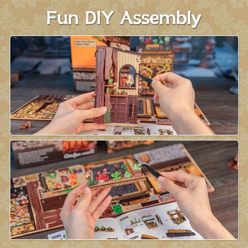 PUZZLESBEST DIY Book Nook Kit|Fantacy Plant Shop