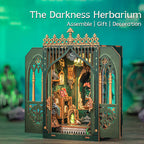 PUZZLESBEST DIY Book Nook Kit|The Darkness Herbarium