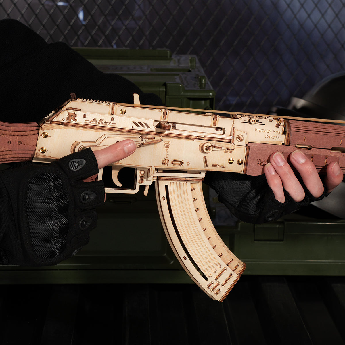 AK-47 Assault Rifle - Toy Gun Model 3D Wooden Puzzle