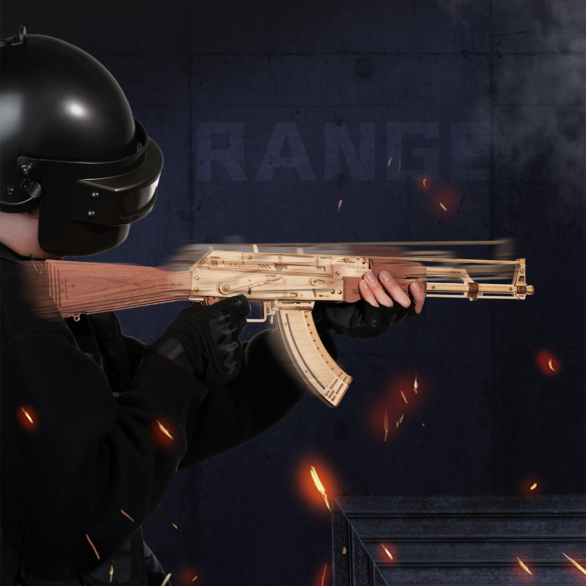AK-47 Assault Rifle - Toy Gun Model 3D Wooden Puzzle
