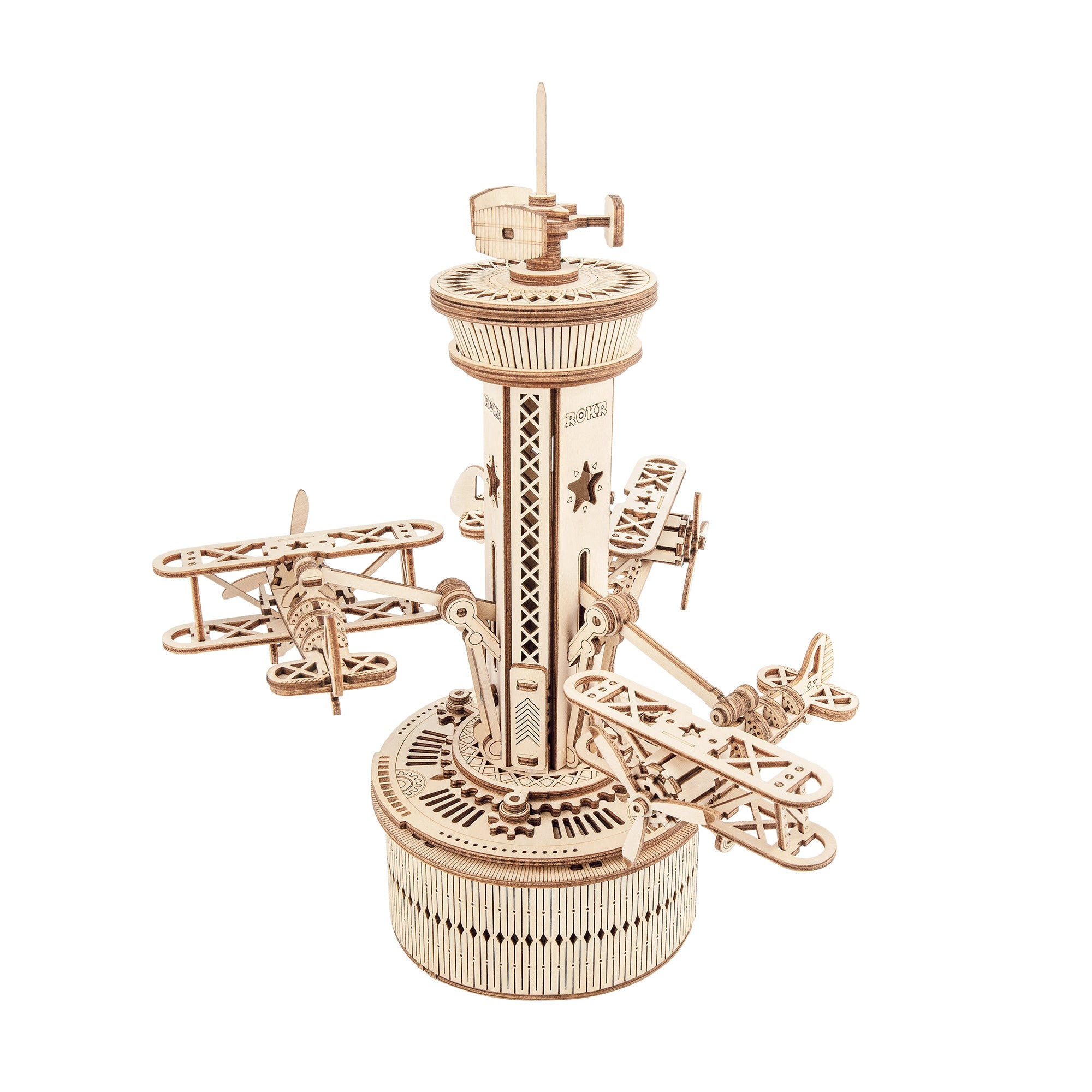 ROKR Airplane Control Tower Mechanical Music Box AMK41