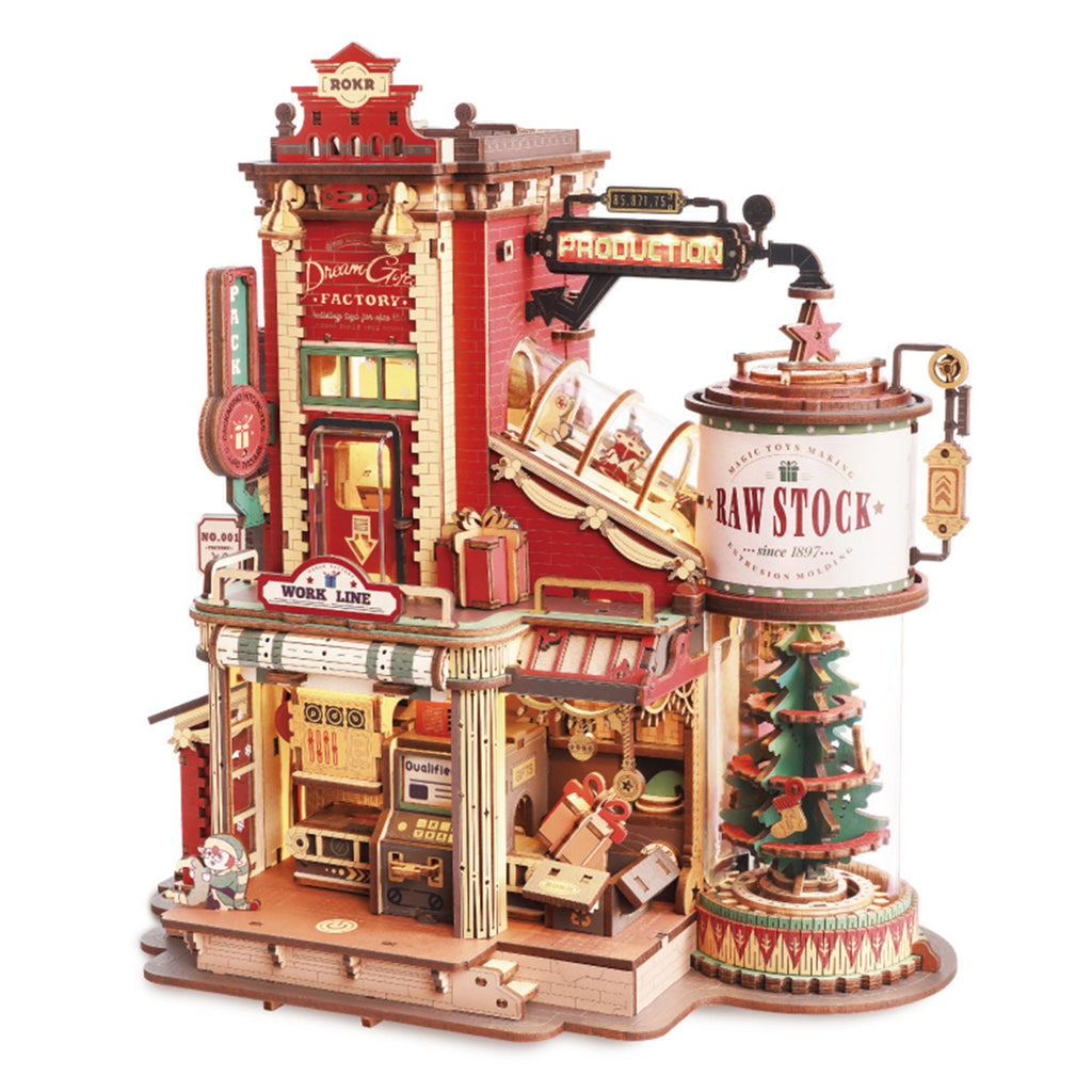 Christmas Dream Gift Factory - Musical Wooden Model 3D Wooden Puzzle