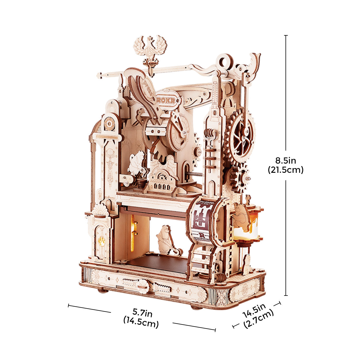 ROKR Classic Printing Press Mechanical 3D Wooden Puzzle LK602