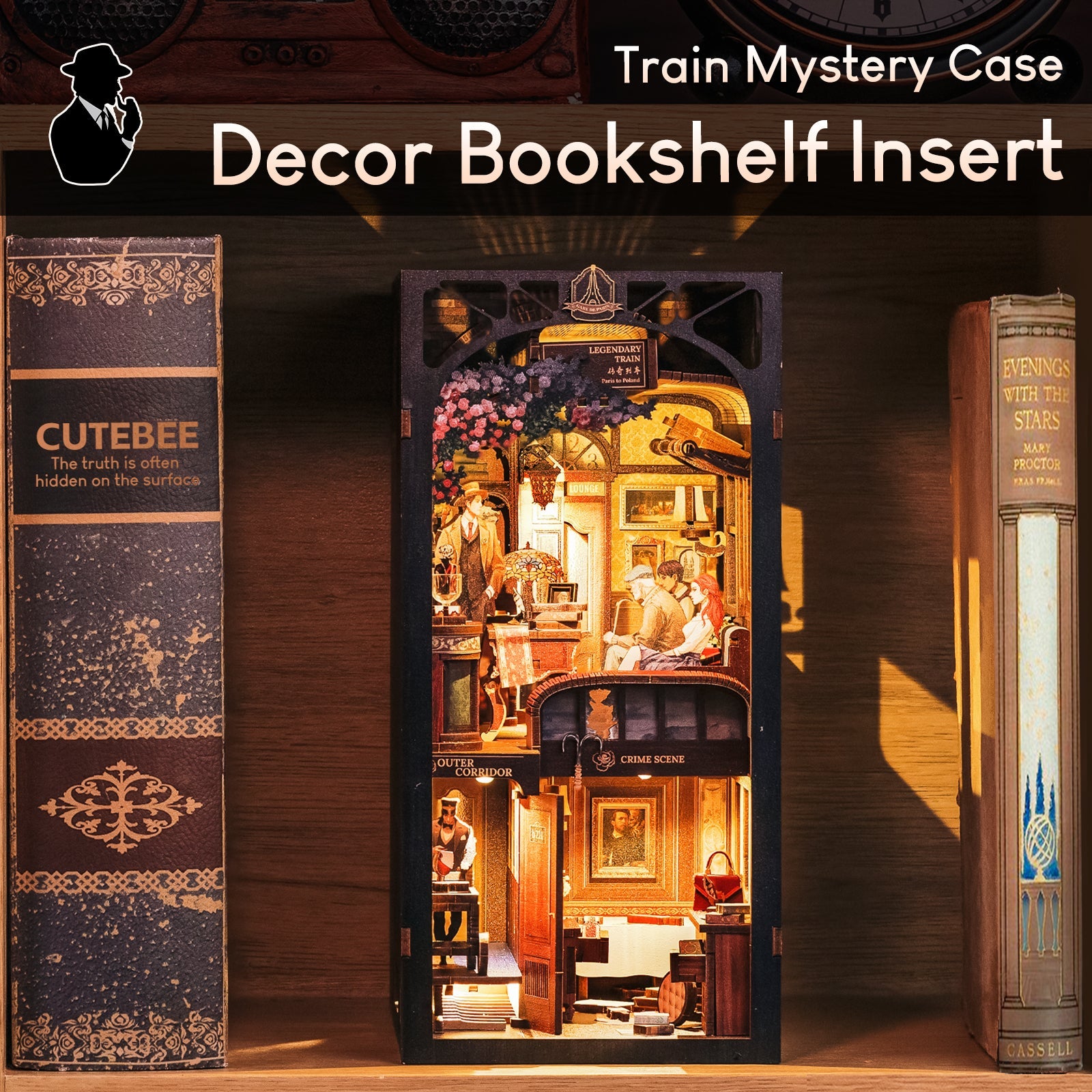 PUZZLESBEST DIY Book Nook Kit (Train Mystery)