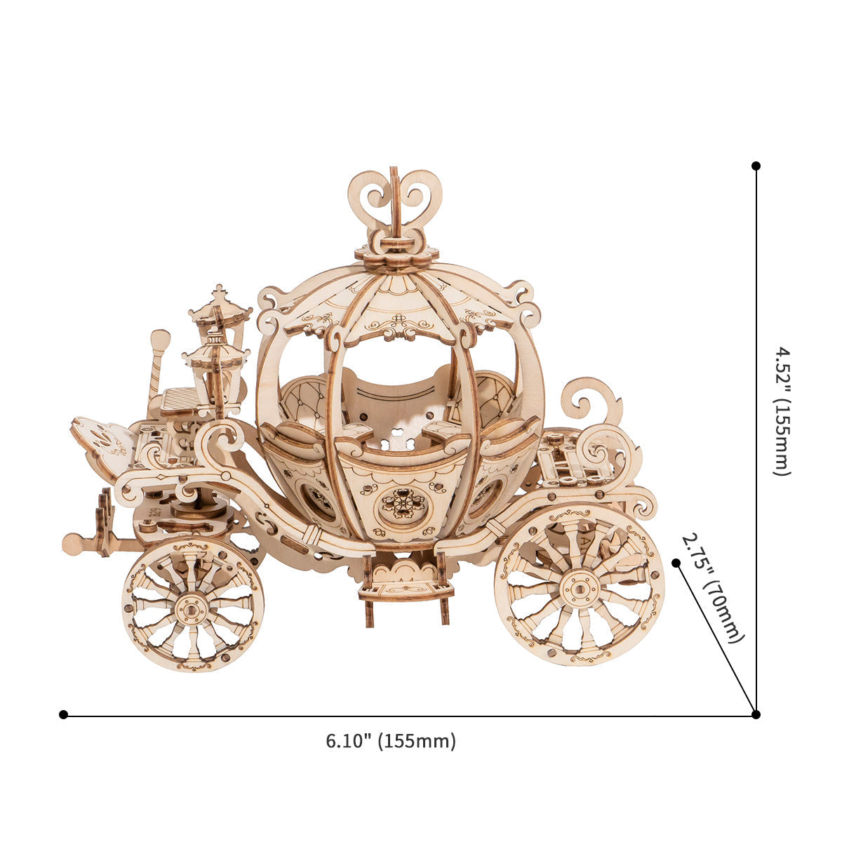 Rolife Pumpkin Carriage 3D Wooden Puzzle TG302