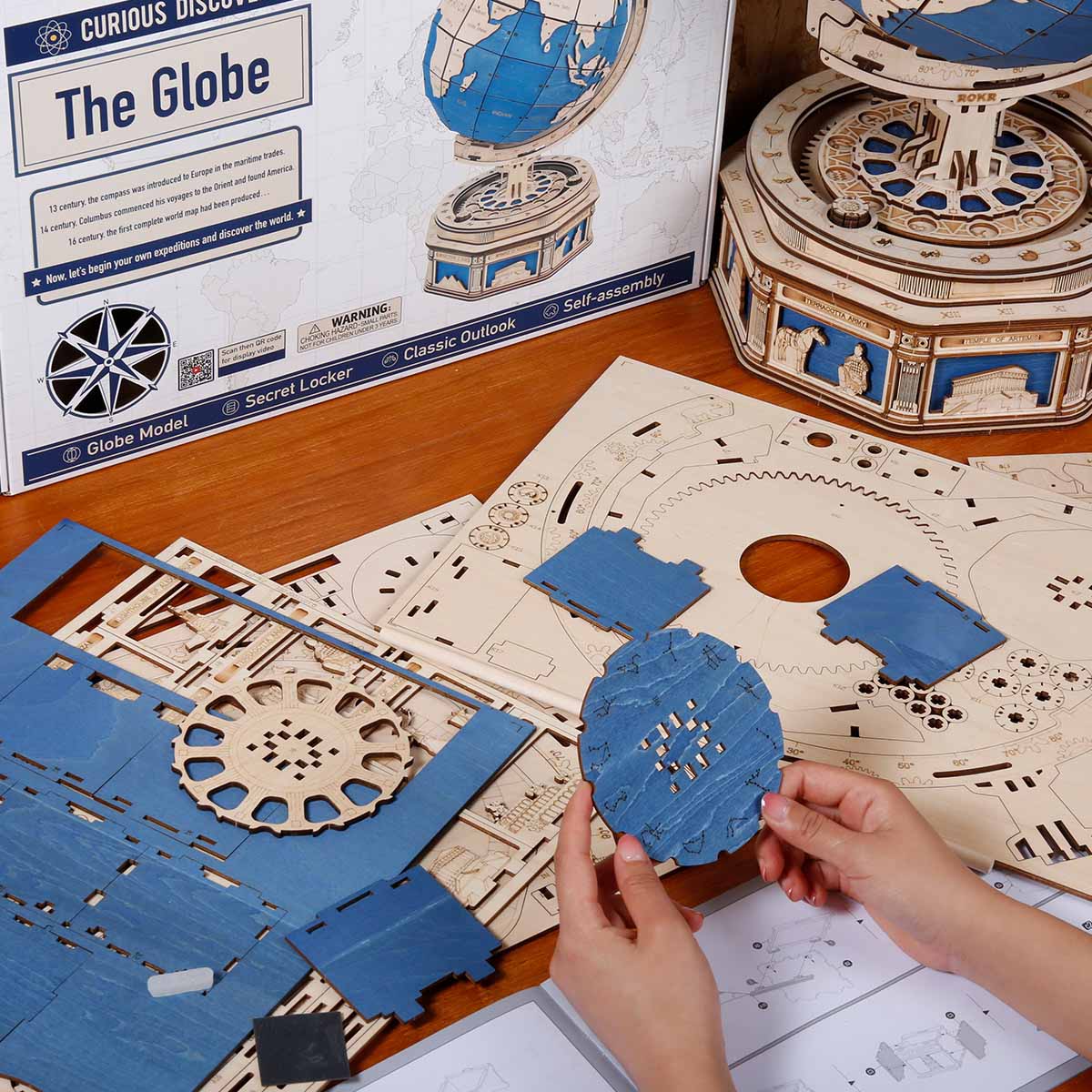 ROKR The Globe Model 3D Wooden Puzzle ST002