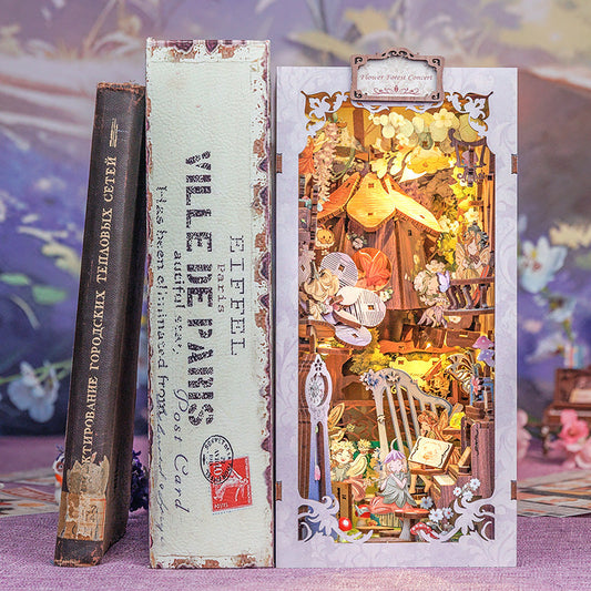 PUZZLESBEST DIY Book Nook Kit|Flower Forest Concert