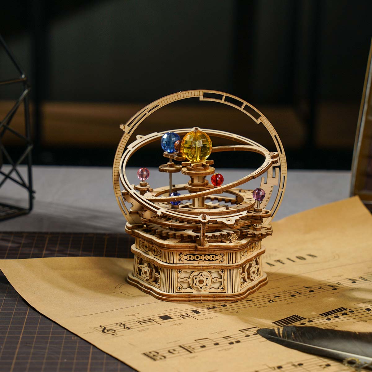 ROKR Starry Night Orrery Mechanical Music Box AMK51