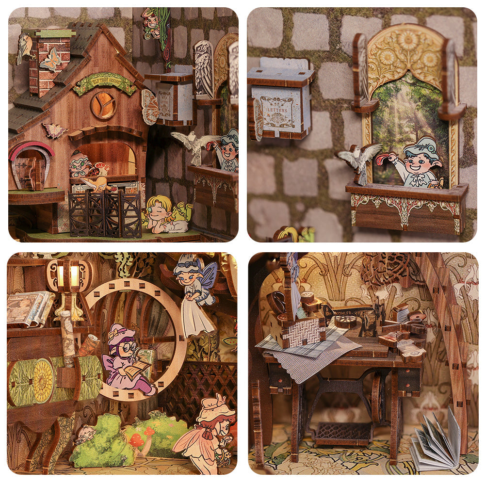 PUZZLESBEST DIY Book Nook Kit (Elves Paradise)