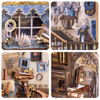 PUZZLESBEST DIY Book Nook Kit（Nebula Common Room）