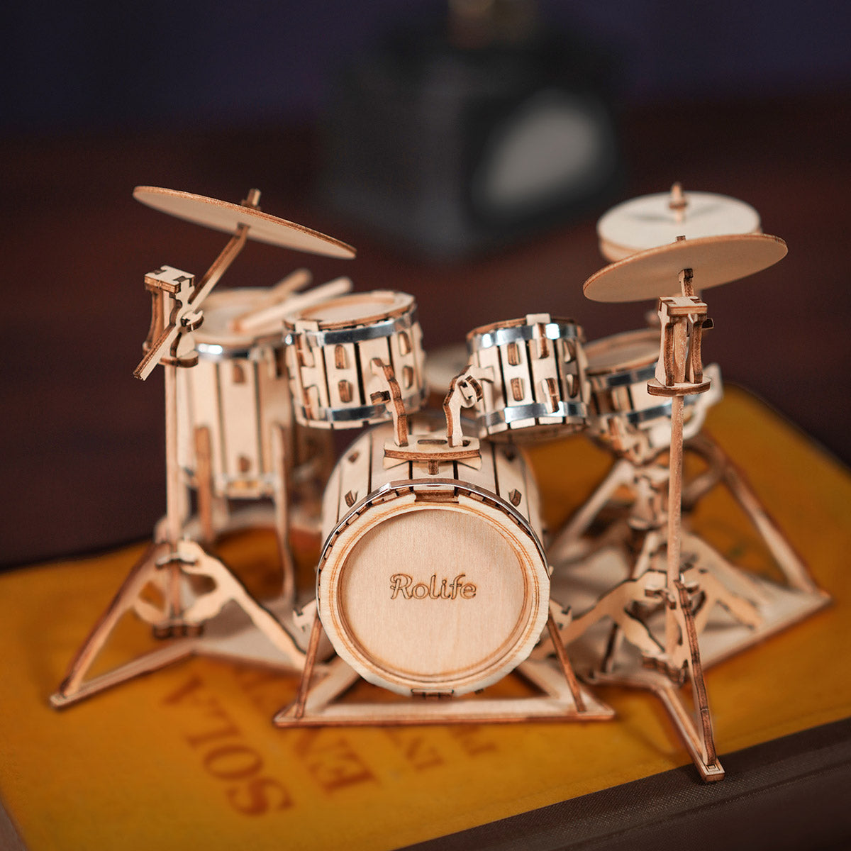 Rolife Drum Kit 3D Wooden Puzzle TG409