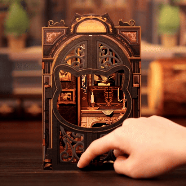 PUZZLESBEST DIY Book Nook | Count Cat's Study