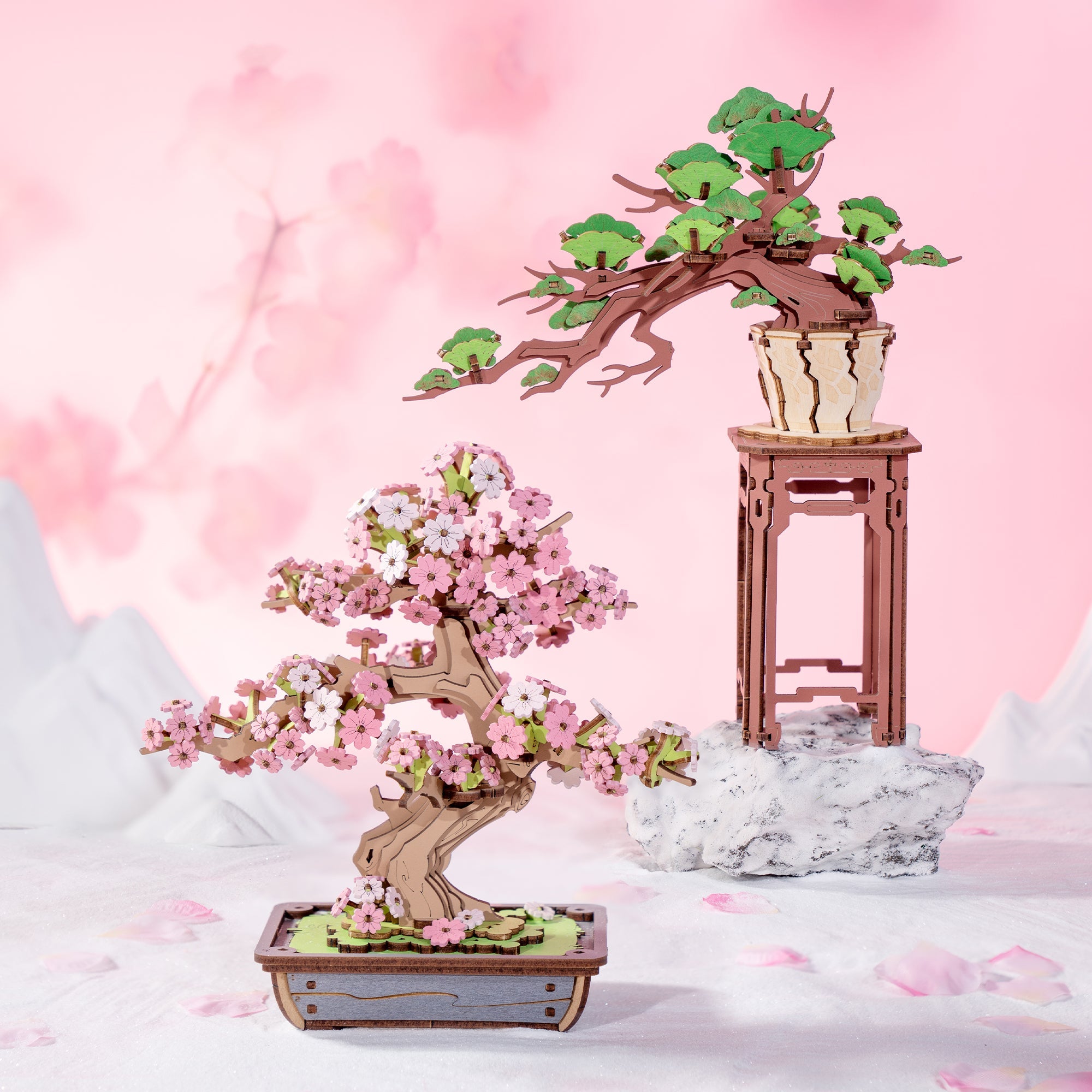 Sakura Bonsai - Floral Art Model 3D Wooden Puzzle